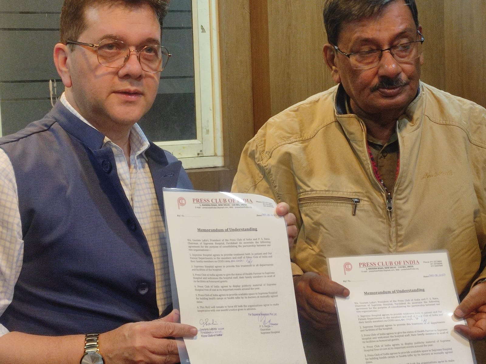 प्रेस क्लब ऑफ इंडिया का सुप्रीम हॉस्पिटल से करार