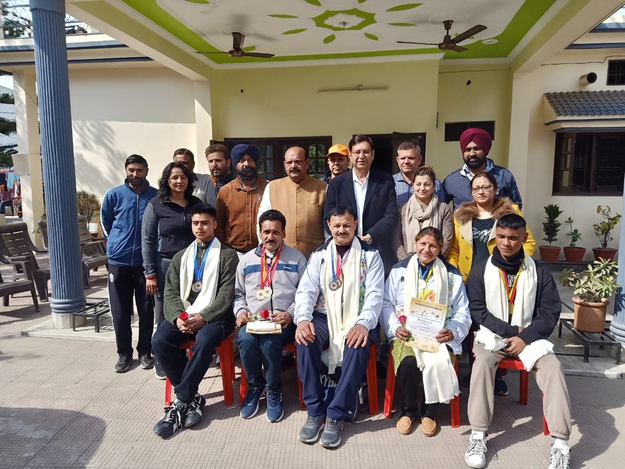 कांग्रेस ने किया खिलाड़ियों का सम्मान