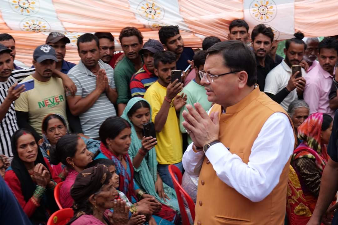 धामी ने जाना आपदा पीड़ितों का हाल