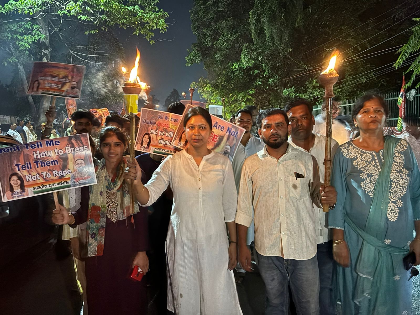 महिला सुरक्षा को लेकर यूथ कांग्रेस का प्रदर्शन
