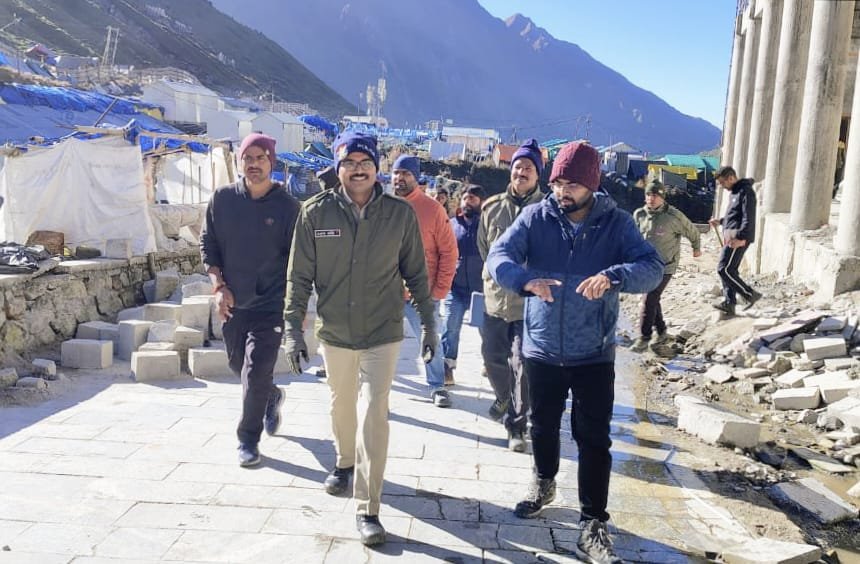 एसपी रुद्रप्रयाग ने किया केदारनाथ यात्रा रूट का निरीक्षण
