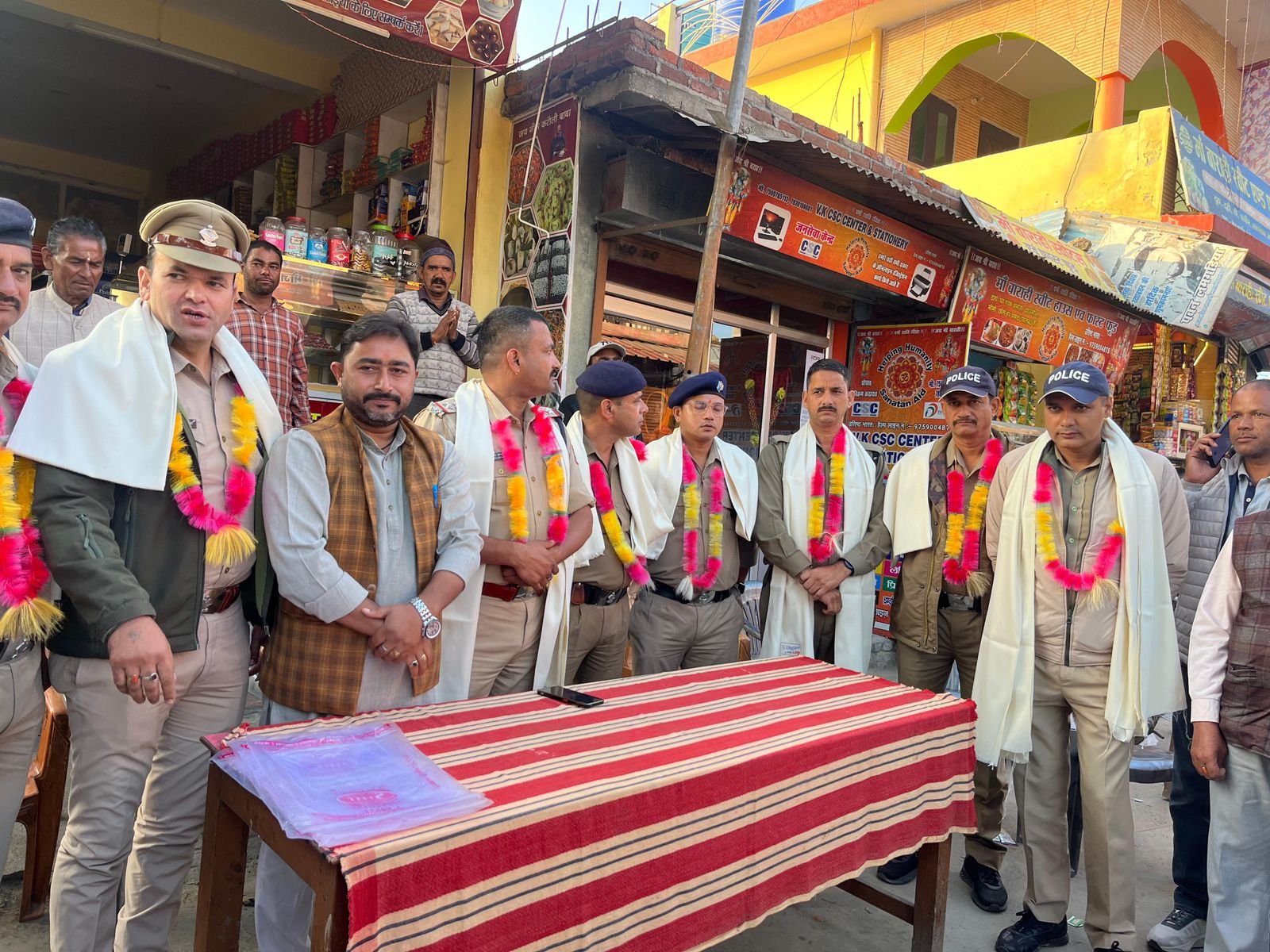 देवीधुरा के बाराही में पुलिस का नागरिक अभिनंदन