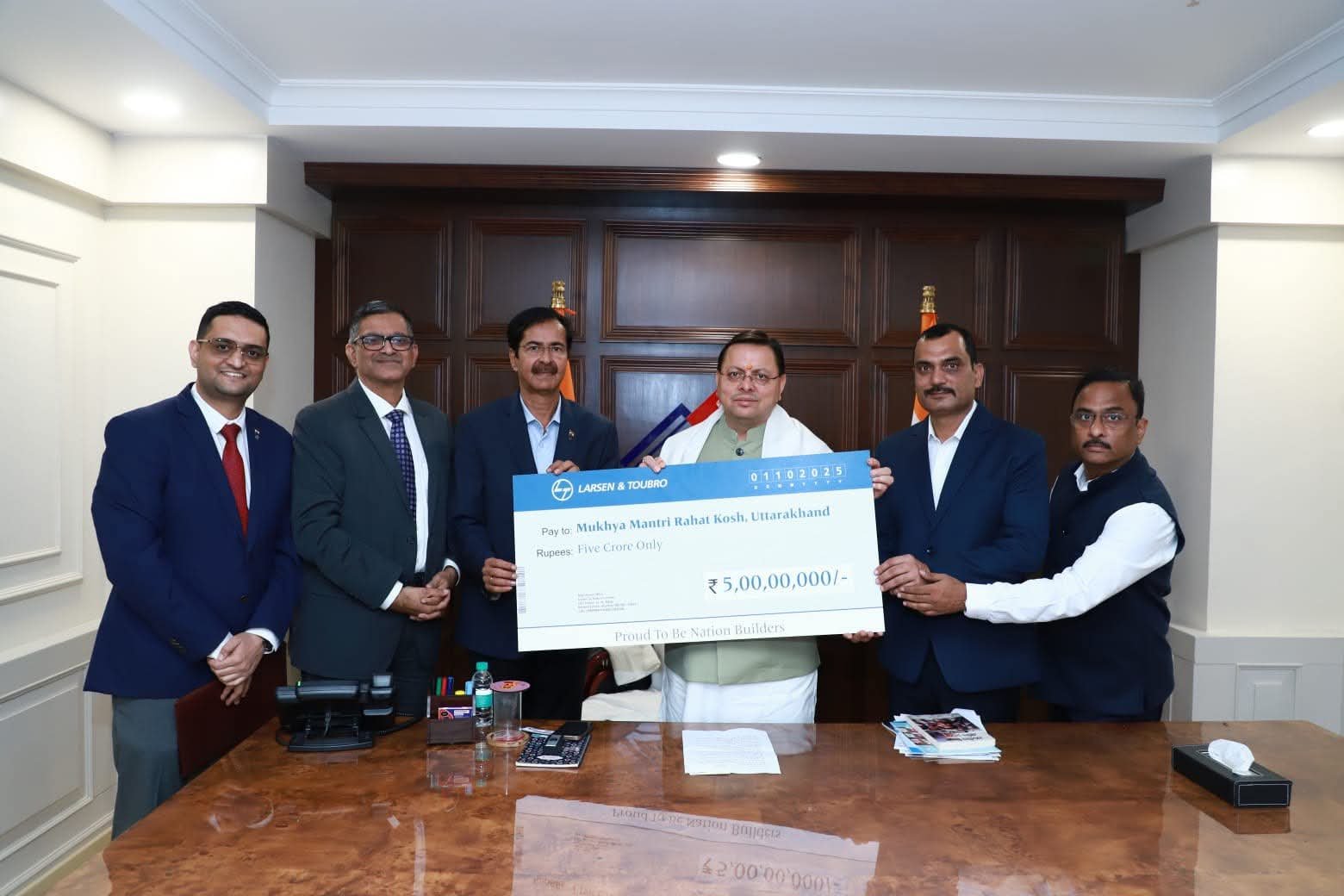 L& T ने उत्तराखंड में आपदा राहत के लिए दिए 5 करोड़ रुपये