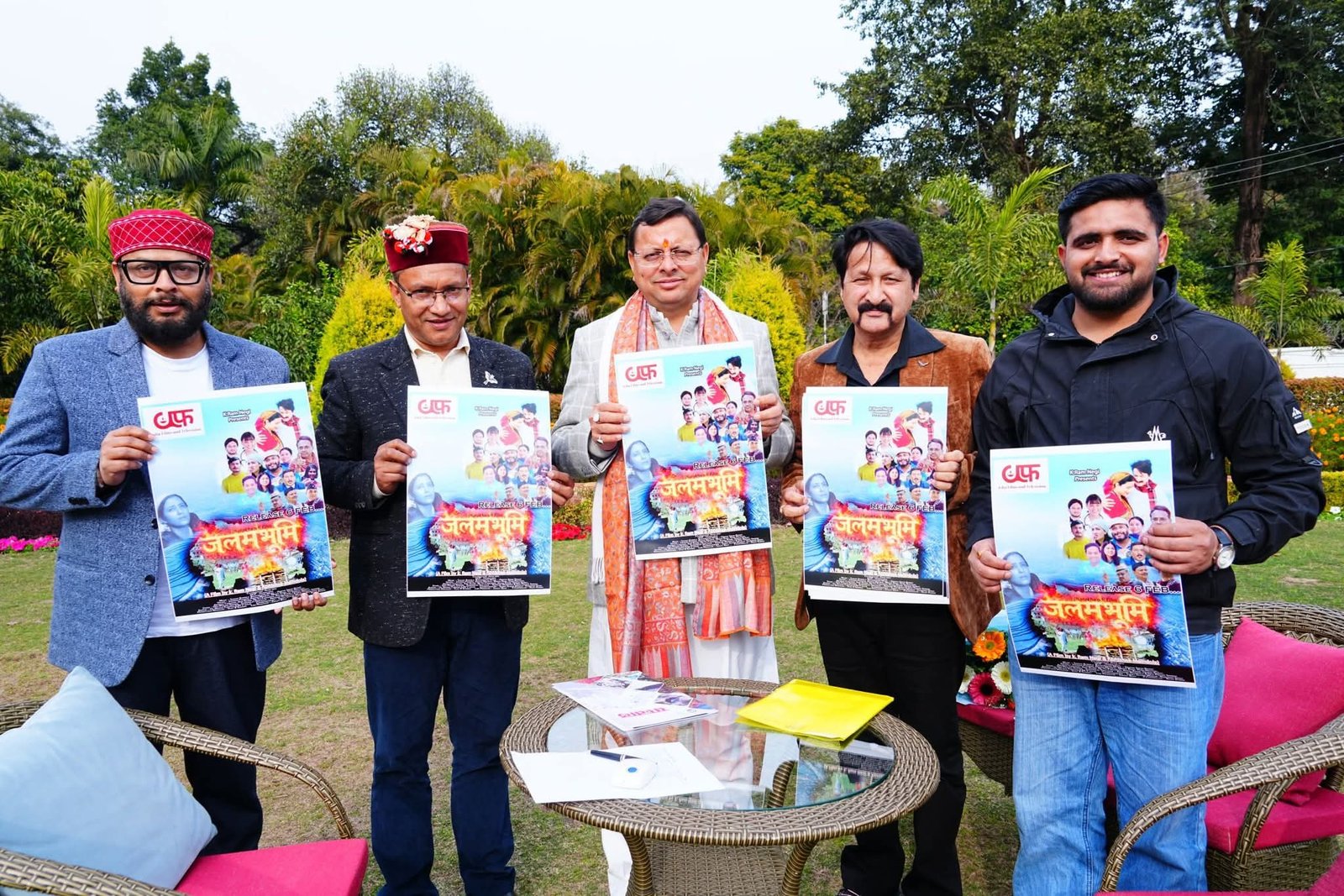 सीएम धामी ने रिलीज किया फिल्म जलमभूमि का पोस्टर