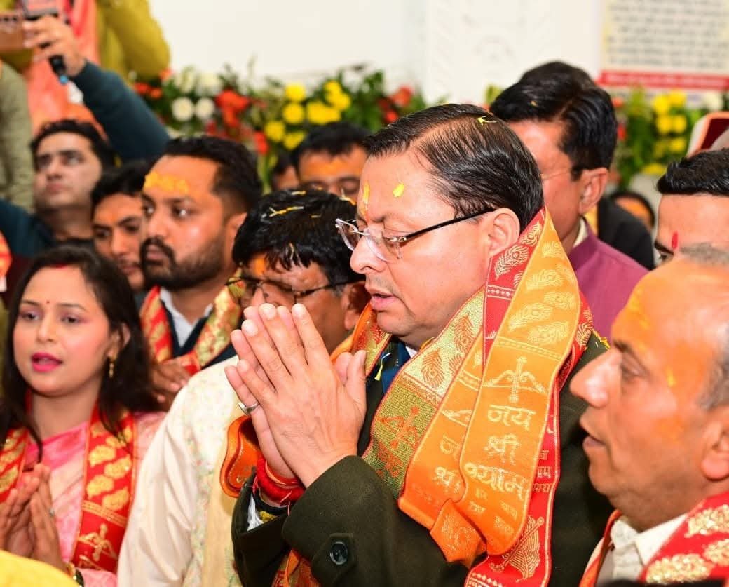 विकासनगर में खाटू श्याम प्राण प्रतिष्ठा महोत्सव में शामिल हुए सीएम धामी