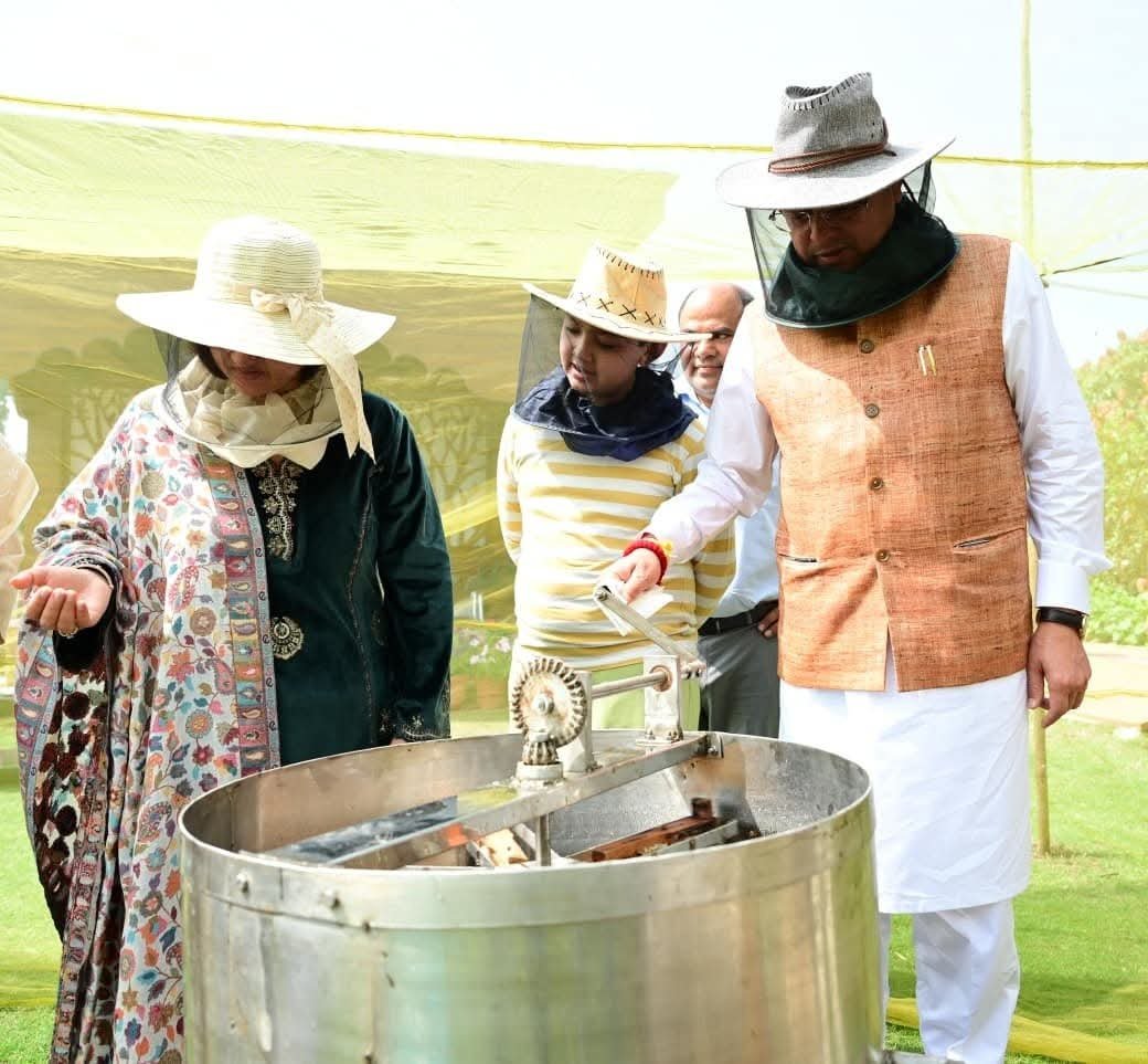 सीएम आवास परिसर में निकाला गया 60 किलो शहद
