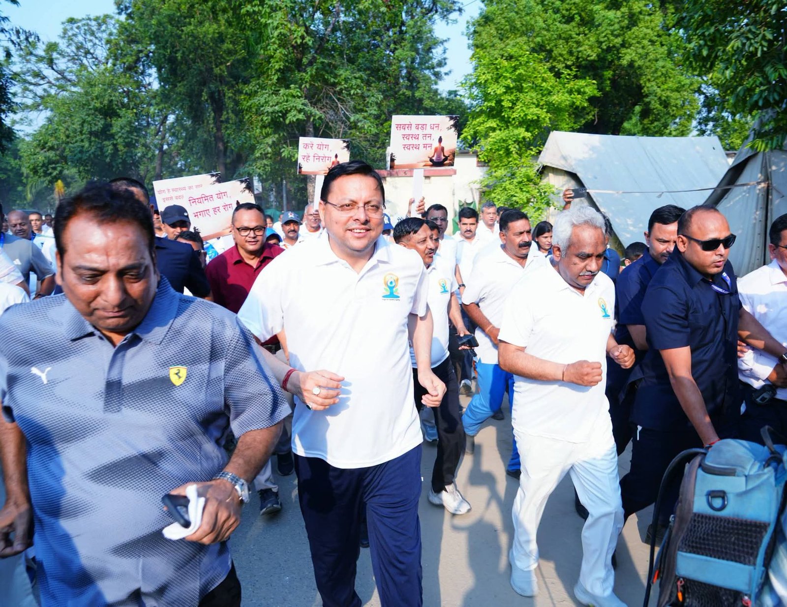 रन फॉर योगा कार्यक्रम में शामिल हुए सीएम धामी